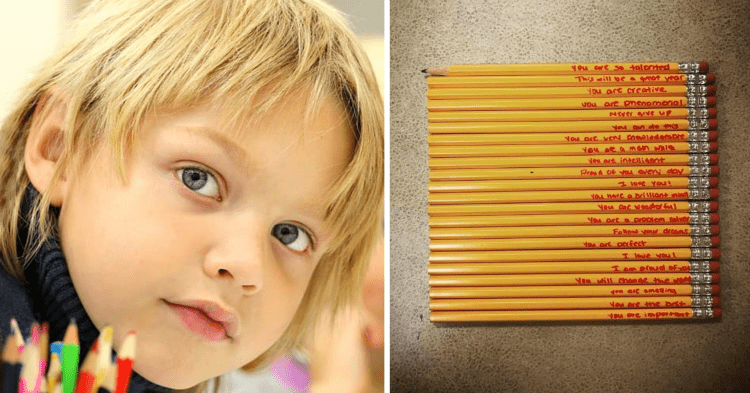Little Boy Won’t Share His Pencils, But Then The Teacher Noticed Red Writing On One Side